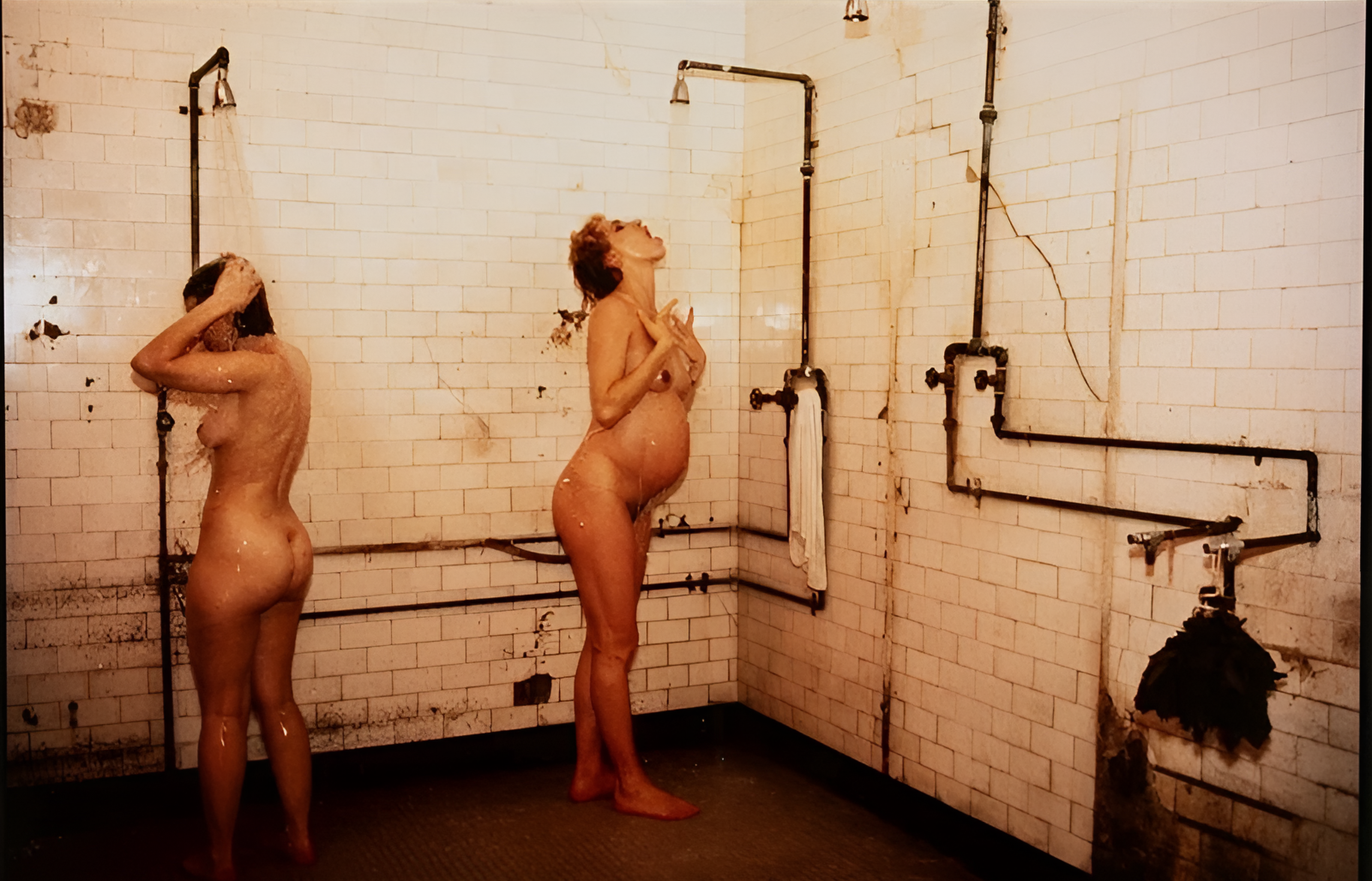 Nan Goldin Rebecca and Janet in the Shower at the Russian Baths, 1988 Signed Baryta Photograph